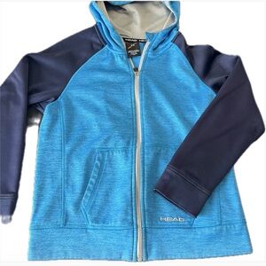 HEAD Kids Hoodie in Bright Blue and Dark Navy